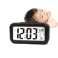 U9Q Light Control LCD Display Digital Snooze Digital Alarm Clock LED Backlight N4