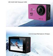 Holysun sport dv wifi action camera sport DV waterproof 30M diving camera 2 inch LCD full HD1080P &#65288;Red&#65289; N6
