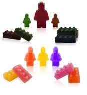 Ice Cube Trays and Candy Molds - Lego Building Bricks and Figures (Green&amp;Hot Pink&amp;Blue) N2