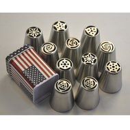 TANGCHU Russia Large Size Icing Piping Nozzles Pastry Tips Cake Sugarcraft Decorating Tool Set Of 17 Pieces N3