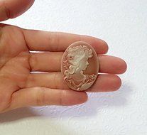 Silicone Mold Big Lady Cameo Mould (38mm) Fondant Chocolate Soap Candle Resin N2