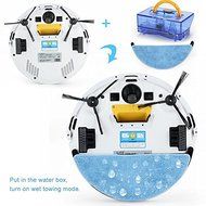 ILIFE Smart Wet Robot Vacuum Cleaner Wet and Dry Clean MOP Water Tank HEPA Filter,Ciff Sensor,Self Charge V5 PRO... N7