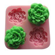 LYNCH Flower Shape Candy Jello Silicon Mold Fondant Cake Decorating Tools,Pink