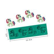 Yunko Set of 3 My Little Pony Mini Silicone Cake Decoration Mold Candy Fondant Chocolate Gum Paste Accessory Mould... N3
