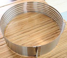CXLKST Adjustable Circular Layered Mousse Ring 24-30CM Retractable Telescopic N2