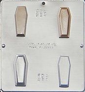 2 3/4&quot; Coffin Assembly Chocolate Candy Mold Halloween 924 N2