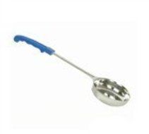 Thunder Group Perforated Portion Controller 1-Piece Construction Ladles with Plastic Blue Handle, 8-Ounce