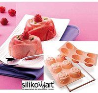 Silikomart 6 Cavity Cake Mold, Peach