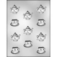 3 Pack, Cup, Saucer &amp; Teapot Choc Mold