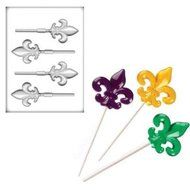 Fleur De Lis Pop Hard Candy Mold