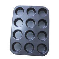 Meleg Otthon Mini Non-stick Donut Pan 12-Cavity Carbon Steel ,Donut Molds for Baking N2