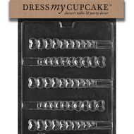 Dress My Cupcake DMCV144 Chocolate Candy Mold, I Love You Heart Pretzel, Valentine&#039;s Day