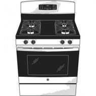 GE JGB635REKSS 30" Gas Freestanding Range with 4 Burners, Sealed Burner, Storage Drawer, 5.0 cu. ft. Primary Oven... N2