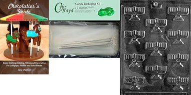 Cybrtrayd R032 Bite Size Menorahs Chocolate Candy Mold with Exclusive Cybrtrayd Copyrighted Chocolate Molding... N6