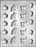 CK Products Skull, Cat, Owl, Pumpkin Chocolate Mold
