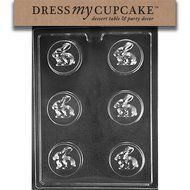 Dress My Cupcake Chocolate Candy Mold, Bunny Rabbit Cookie Mold, Easter