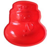 FLY 2PCS Snowman Shape Silicone Cake Pans Baking Mold
