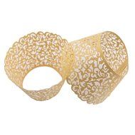 Mydio Set of 50 Cupcake Wrappers Wedding Birthday Decorations, Gold N8