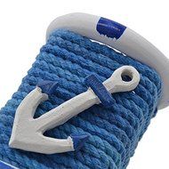 Nautical Wooden Sea Anchor Pen Pencil Holder Home Office Desk Organizer Box Decoration N4