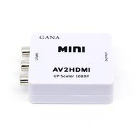GANA Full HD RCA/AV 3RCA CVBS Composite Video Female AV to HDMI Converter Box Adapter Supports PAL NTSC with Powered...