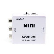 GANA Full HD RCA/AV 3RCA CVBS Composite Video Female AV to HDMI Converter Box Adapter Supports PAL NTSC with Powered... N2