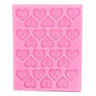 Julyshop Heart Alphabet Letter Mold Silicone Decorating Chocolat Fondant Cake Mould Tool N3