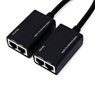 HDMI Extender Over RJ45 CAT5e CAT6 Cable UTP LAN Ethernet Balun Extender Repeater Cable-1080P 3D-30m N2