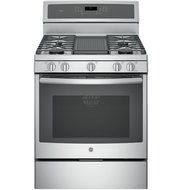 GE Profile PGB911ZEJSS 30" Freestanding Gas Range with with 5.6 cu. ft. Capacity, 5 Burners in Stainless Steel