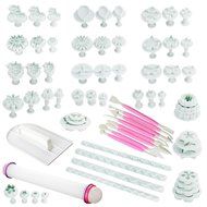 Fu Store Cake Decorating Tools (68pcs) Fondant Molds Fondant Tools Flower Cutters Cake Smoother Sugarcraft Icing... N2