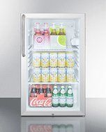 Summit SCR450L7CSS 20&quot; Commercially Approved Compact Refrigerator with 4.1 Auto Defrost Interior Light and Glass... N2
