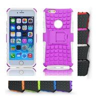 iPhone 6s Case, HLCT Rugged Shock Proof Dual-Layer Case with Built-In Kickstand for iPhone 6s / 6 4.7 Inch (White... N16