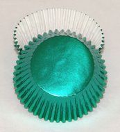 Set of 100 Standard Green Foil Baking Cups Sealed Cupcake Liner BCF-04-100