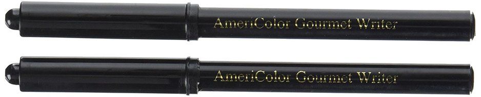 AmeriColor 2 Pack Gourmet Food Writer Set, Black Marker N2