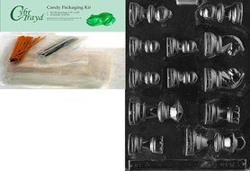 Cybrtrayd M033 Chess Pieces Chocolate Candy Mold with Exclusive Cybrtrayd Copyrighted Chocolate Molding Instructions