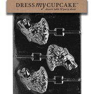 Dress My Cupcake Chocolate Candy Mold, Wolf Lollipop