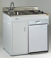 Avanti CK3616 Complete Compact Kitchen, 36&quot;, Stainless Steel/Black