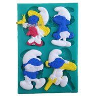 Yunko Cartoon the Smurfs &amp; Friends Cake Decorating Tools Silicone Fondant Mold Chocolate Candy Sugar Mould