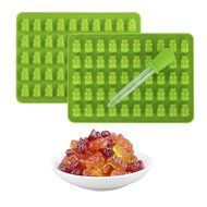 5 - 50 Cavity (250 Total Bears)Gummy Bear Mold + 5PS Dropper for Healthy Gummie Bear Making N2