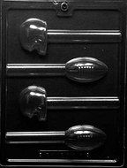 Football and Helmet Pretzel Lollipop Chocolate Mold SHIPS SAME DAY! m133