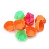 New 10pc Heart Shape Silicone Chocolate Candy Cup Cake Baking Molds Dessert Tool N2