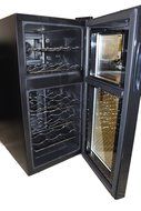 HOMEIMAGE 18 Bottle Two-Temp Zones SoftTouch Control Silent Wine Cooler - HI-18TS N5