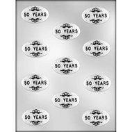 50 Years on Oval Candy Mold 90-11353