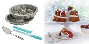 Baker&#039;s Advantage Fillables 2-Piece Non-Stick Round Cake Pan, 10-Inch N25