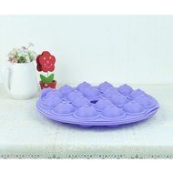 Peicees 18-cavity Silicone Half Circle Lollypop Cupcake Baking Mold Pop Stick Mold Tray N6