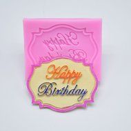 KOOTIPS DIY Large Happy Birthday Greetings Letter Cookie Cutter Cake Silicone Mould Fondant Sugarcraft Cookie...