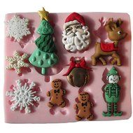 Funshowcase Santas Essentials Candy Silicone Mold for Cupcake, Cake Decoration, Sugar Paste, Fondant, Butter,... N2
