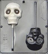 Large Skull Lollipop Chocolate Candy Mold Halloween 933