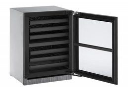 U-Line U3024ZWCINT00A Built-in Wine Storage, 24", Stainless Steel N3