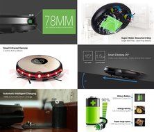 Sadun R8 Robotic Vacuum Cleaner with Tank Mop, Smart Return Charge N3
