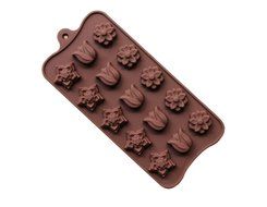 Wocuz Roses Flowers Shaped Chocolate Candy Molds Fondant Making Pan Supplies Food-grade Silicone Mold (15 Tulip) N3